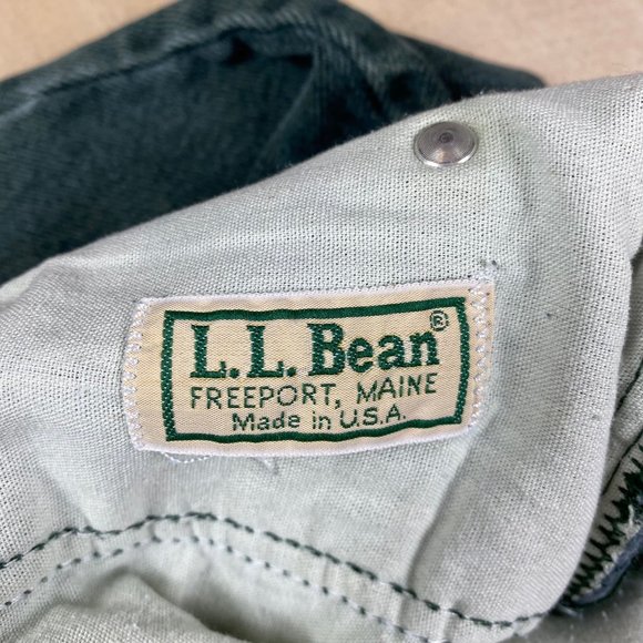 Vintage L.L. Bean Men’s 34 x 30 Green Wash Straight Leg Denim Jeans 90's - Picture 6 of 11